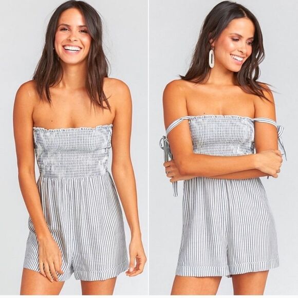 NWT🏷️SMYM | Striped Leni Romper Medium - Picture 1 of 9